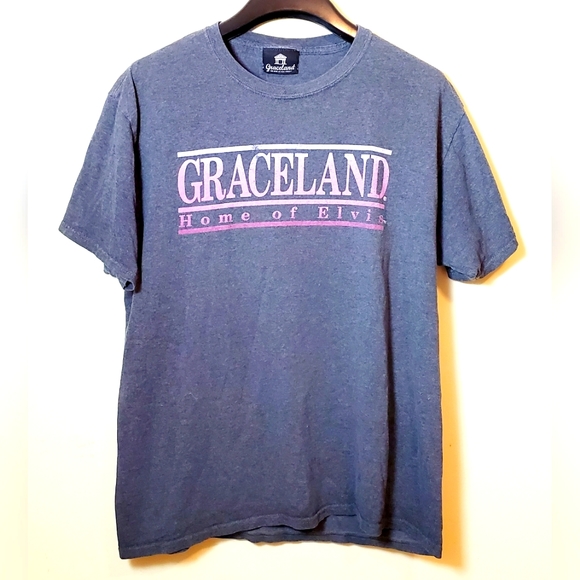 Graceland Home of Elvis Tops - Graceland Home of Elvis Adult Unisex 2017 Souvenir T-Shirt Size Medium